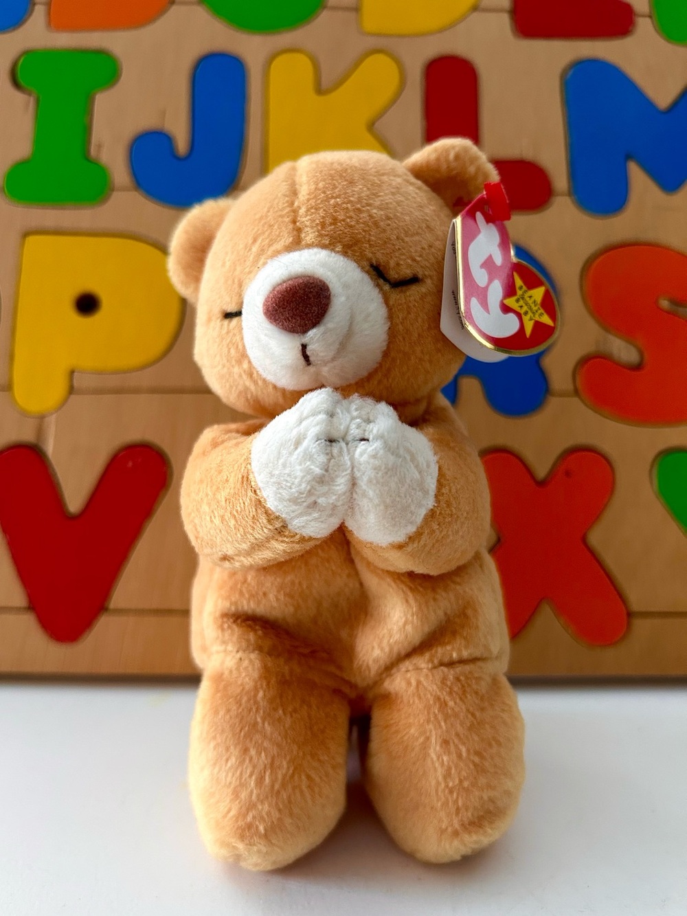 Hope the Praying Bear Limited Edition Ty Beanie Baby 1998